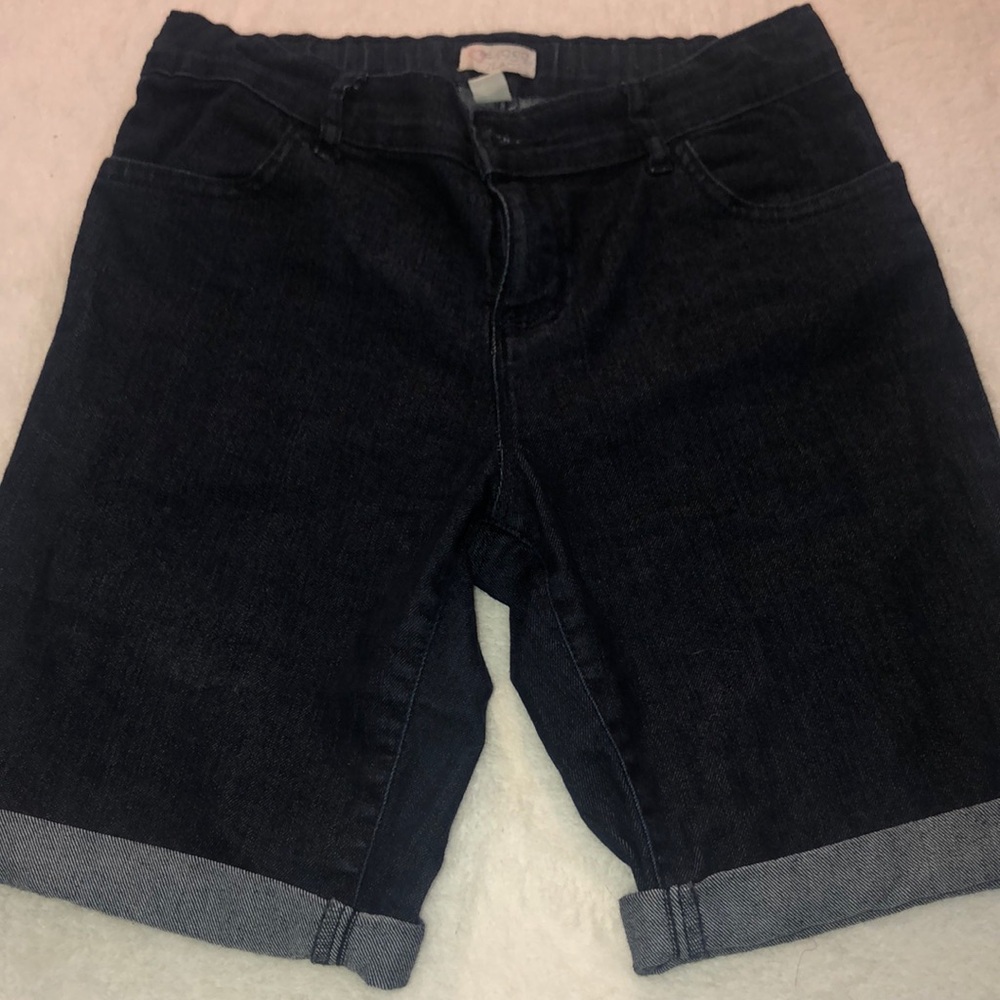 DARK WASH SHORTS